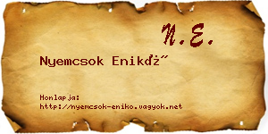 Nyemcsok Enikő névjegykártya